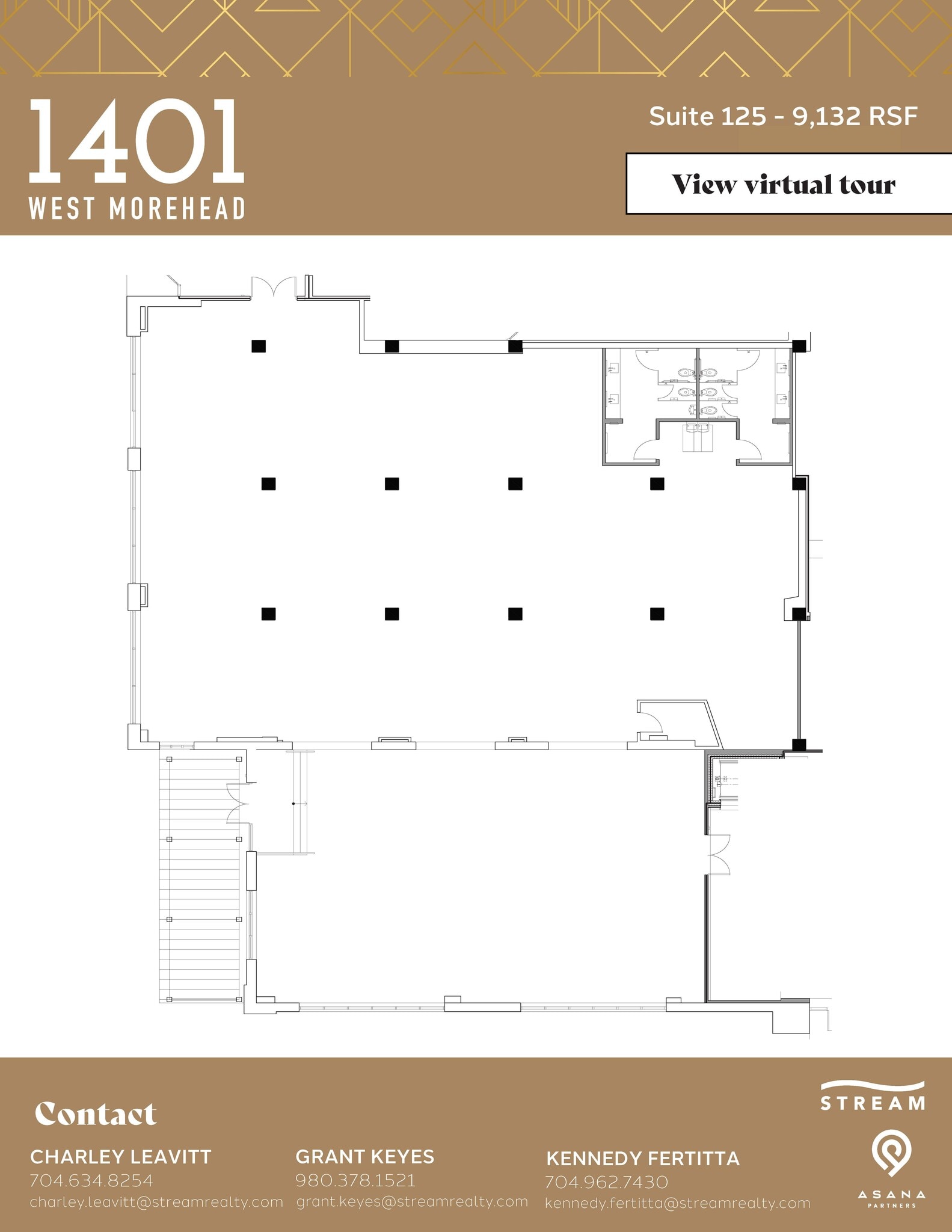 1401 W Morehead St, Charlotte, NC à louer Plan d’étage– Image 1 sur 2