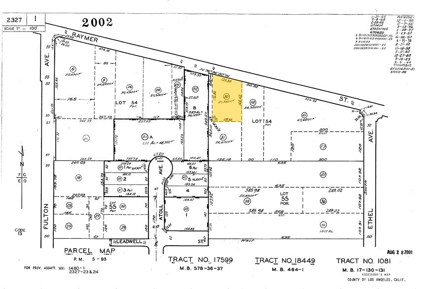 13152 Raymer St, North Hollywood, CA à louer - Plan cadastral – Image 2 sur 6