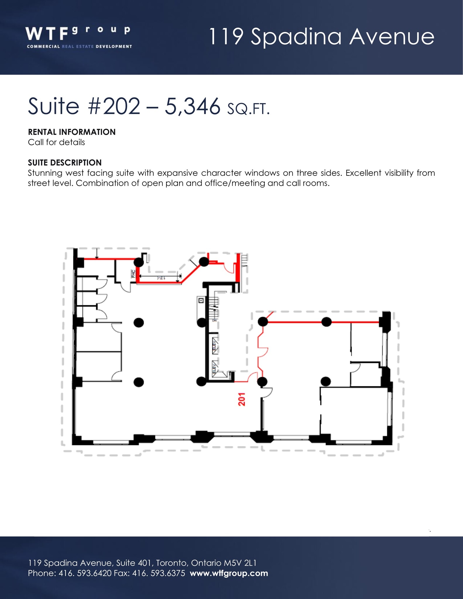 119 Spadina Ave, Toronto, ON à louer Plan de site– Image 1 sur 5