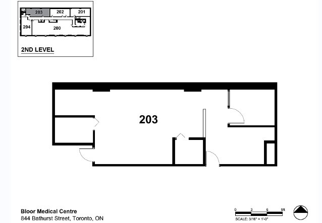 844 Bathurst St, Toronto, ON à louer Plan d’étage– Image 1 sur 1
