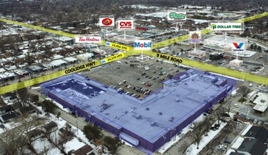 22100-22140 Coolidge Hwy, Oak Park, MI - VUE AÉRIENNE  vue de carte - Image1