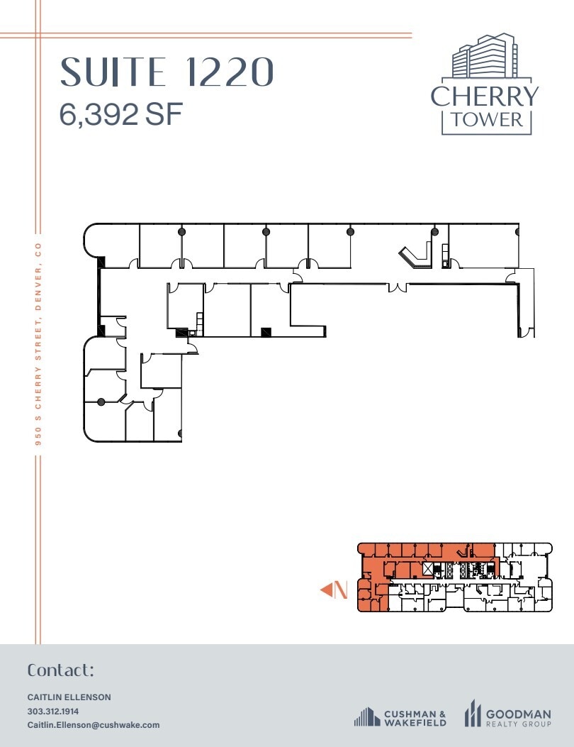 950 S Cherry St, Denver, CO à louer Plan d’étage– Image 1 sur 1