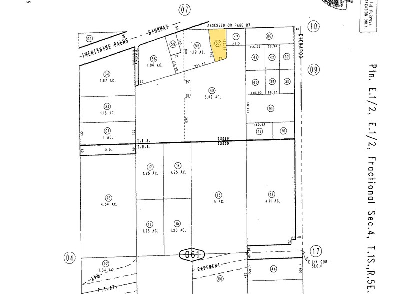 55225 29 Palms Hwy, Yucca Valley, CA à vendre - Plan cadastral – Image 2 sur 3