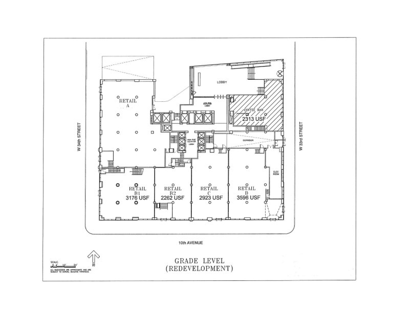 410 Tenth Ave, New York, NY à louer Plan d’étage– Image 1 sur 1