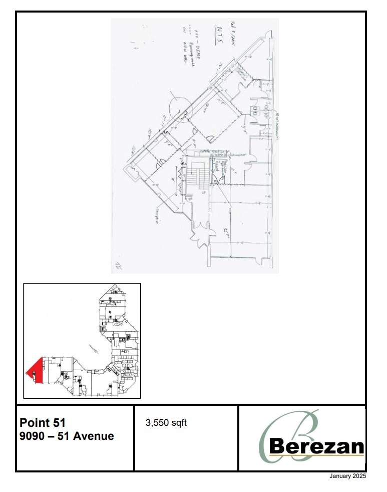9004-9090 51st Ave NW, Edmonton, AB à louer Plan d’étage– Image 1 sur 1