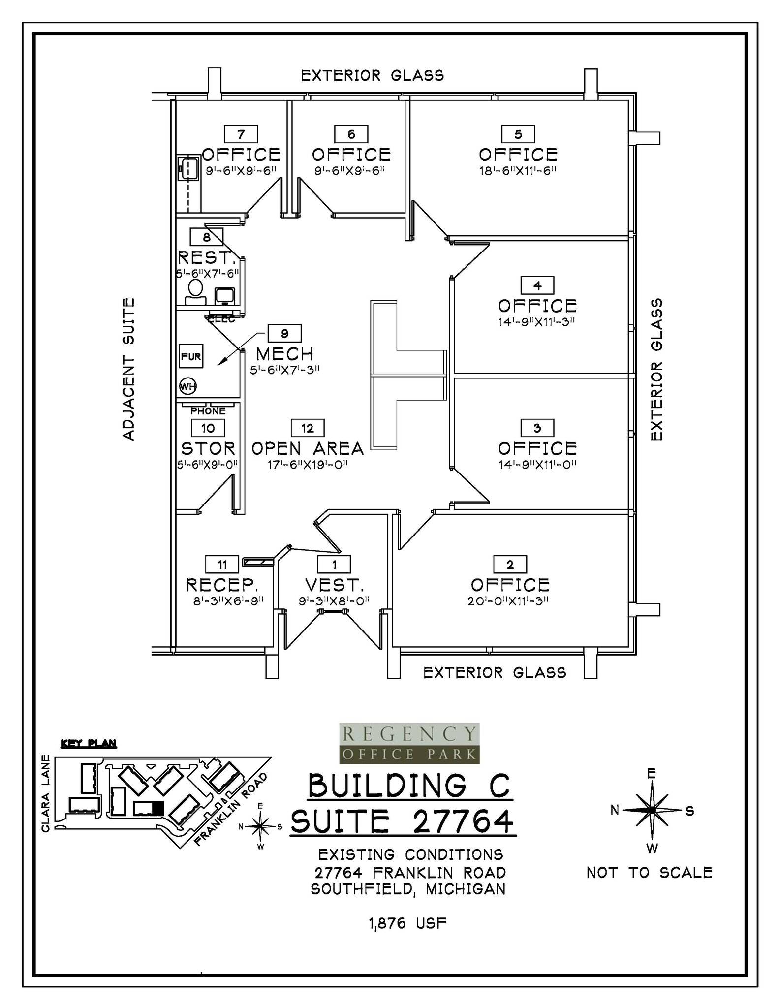 27650-27652 Franklin Rd, Southfield, MI à louer Plan d’étage– Image 1 sur 1