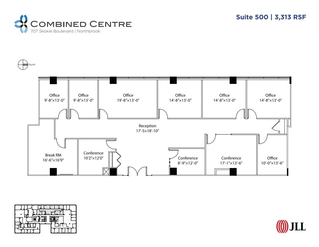 707 Skokie Blvd, Northbrook, IL à louer Plan d’étage– Image 1 sur 1