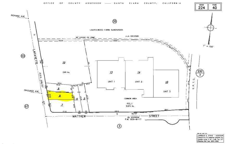 2311 Lafayette St, Santa Clara, CA à louer - Plan cadastral – Image 3 sur 3