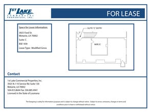 3925 Ford St, Metairie, LA à louer Plan d’étage– Image 1 sur 1