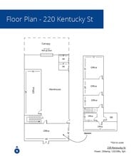 220-222 Kentucky St, Bakersfield, CA à louer Plan d’étage– Image 1 sur 2
