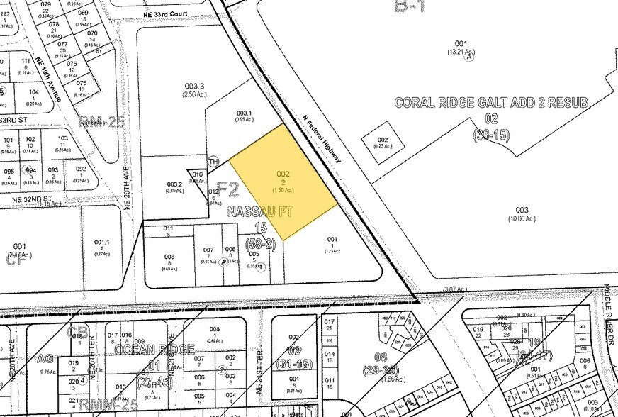 3201 N Federal Hwy, Oakland Park, FL à louer - Plan cadastral – Image 2 sur 16
