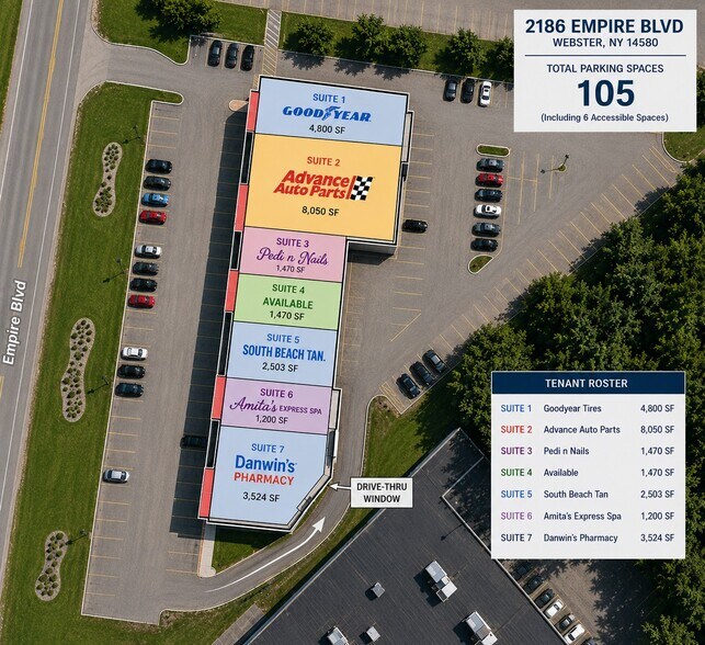 2186 Empire Blvd, Webster, NY à louer - Plan de site – Image 2 sur 4