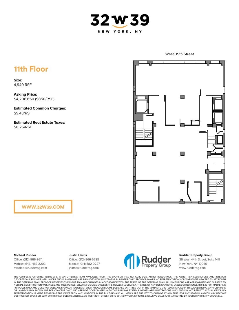 32 W 39th St, New York, NY à louer Plan d’étage– Image 1 sur 1