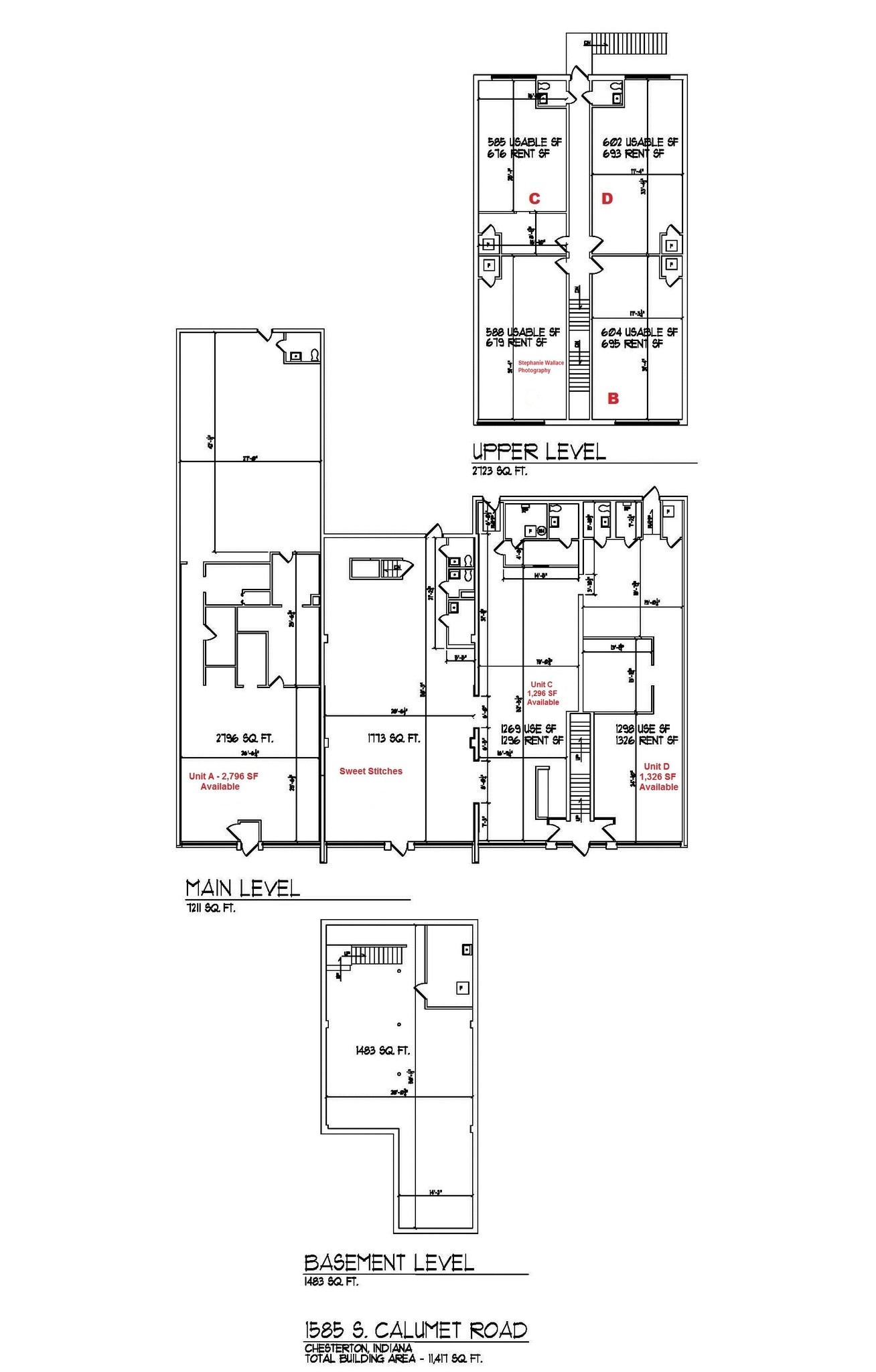 1583-1587 S Calumet Rd, Chesterton, IN à louer Plan d’étage– Image 1 sur 1