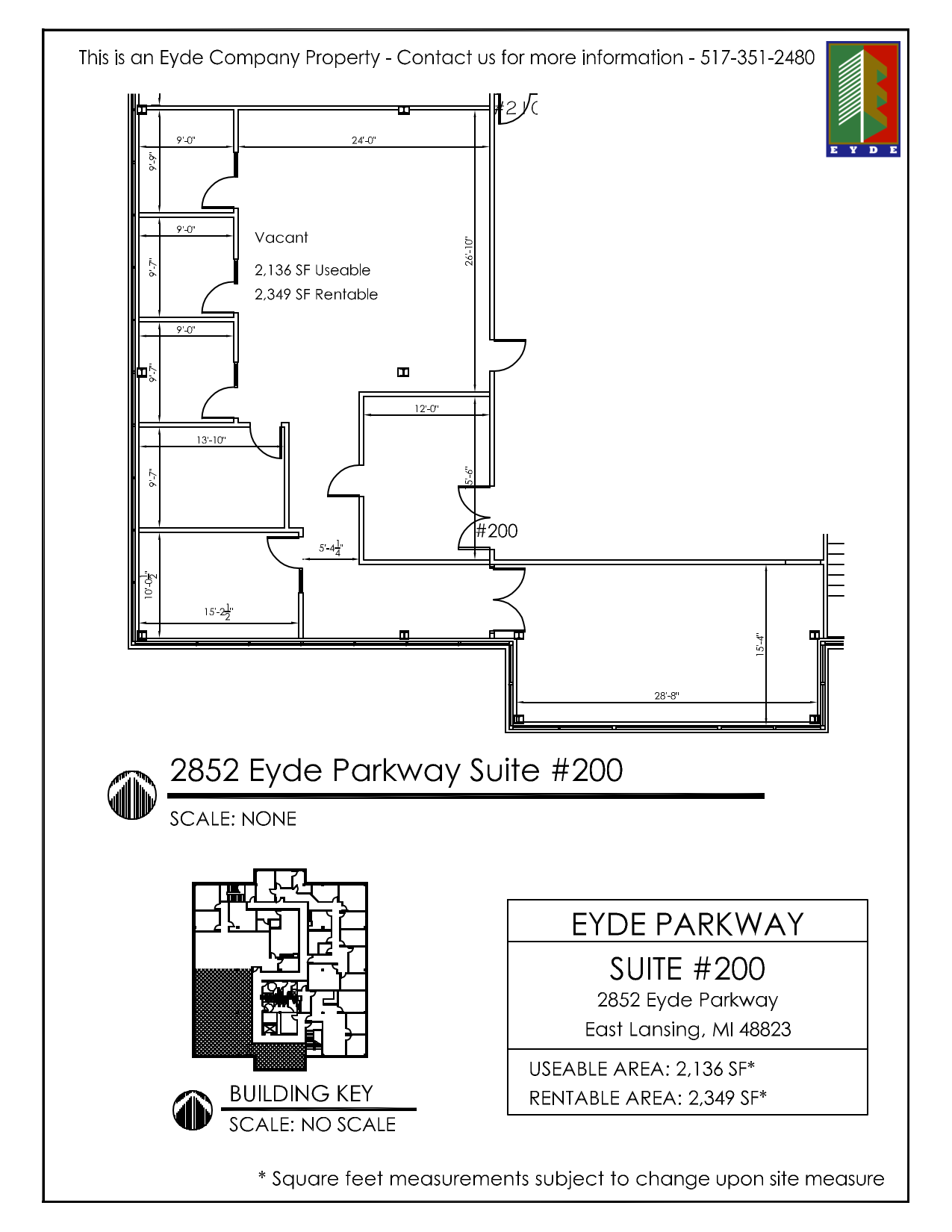 2852 Eyde Pky, East Lansing, MI à louer Plan d’étage– Image 1 sur 1