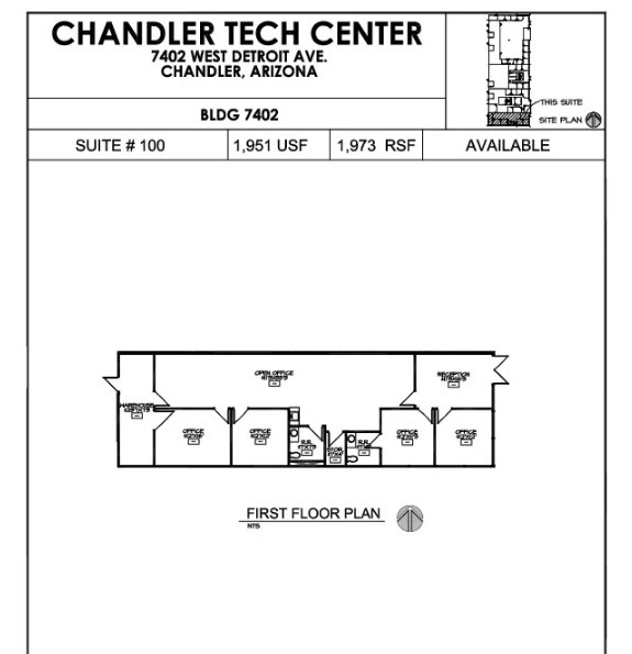 7400 W Detroit St, Chandler, AZ à louer Plan d’étage– Image 1 sur 1