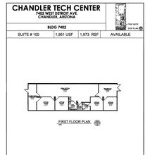 7400 W Detroit St, Chandler, AZ à louer Plan d’étage– Image 1 sur 1