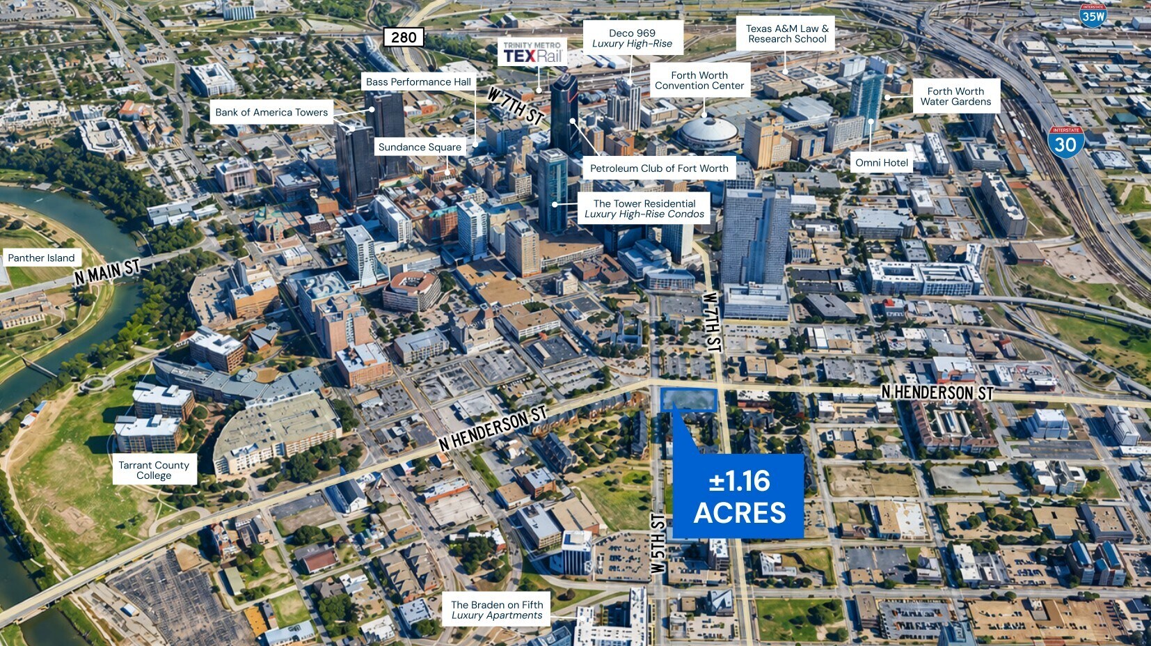 1000 W 7th St, Fort Worth, TX à vendre Aérien– Image 1 sur 3