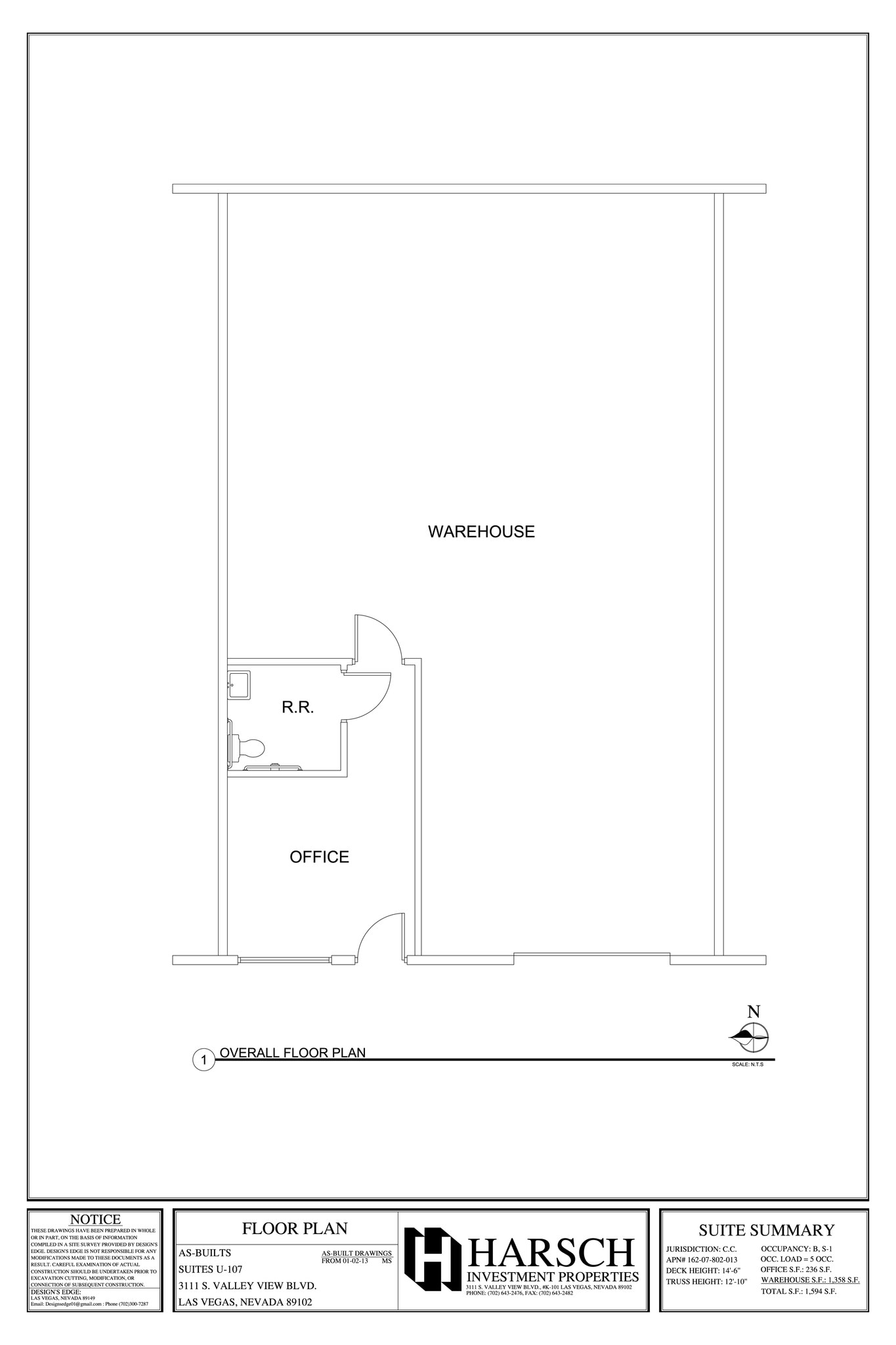 3111 S Valley View Blvd, Las Vegas, NV à louer Plan de site– Image 1 sur 1