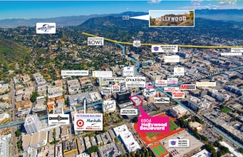 6904-6912 Hollywood Blvd, Los Angeles, CA - VUE AÉRIENNE  vue de carte - Image1