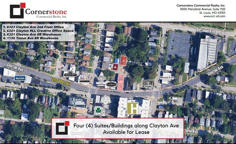 6321 Clayton Ave, Saint Louis, MO à louer - Aérien – Image 2 sur 2