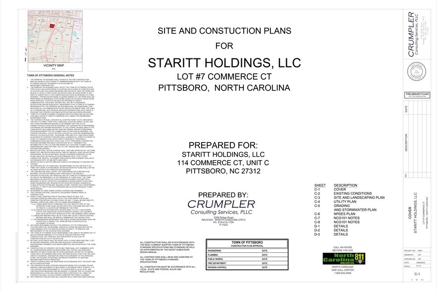 0 Commerce Ct, Pittsboro, NC à vendre - Plan de site – Image 1 sur 1