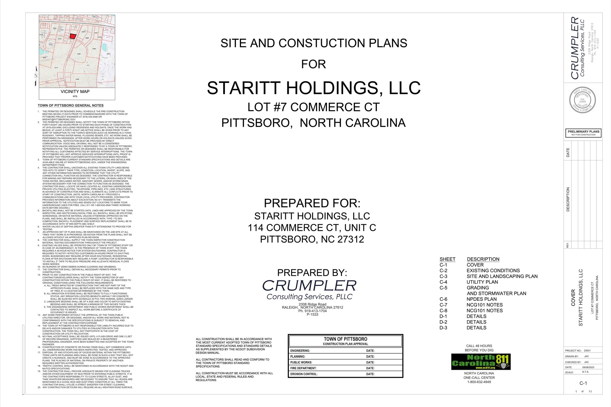 0 Commerce Ct, Pittsboro, NC à vendre Plan de site– Image 1 sur 2