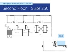 1855 Olympic Blvd, Walnut Creek, CA à louer Plan d’étage– Image 1 sur 1
