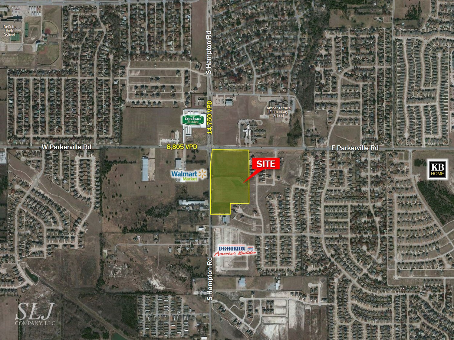 S Hampton Rd & E Parkerville Rd, DeSoto, TX à louer Aérien– Image 1 sur 5