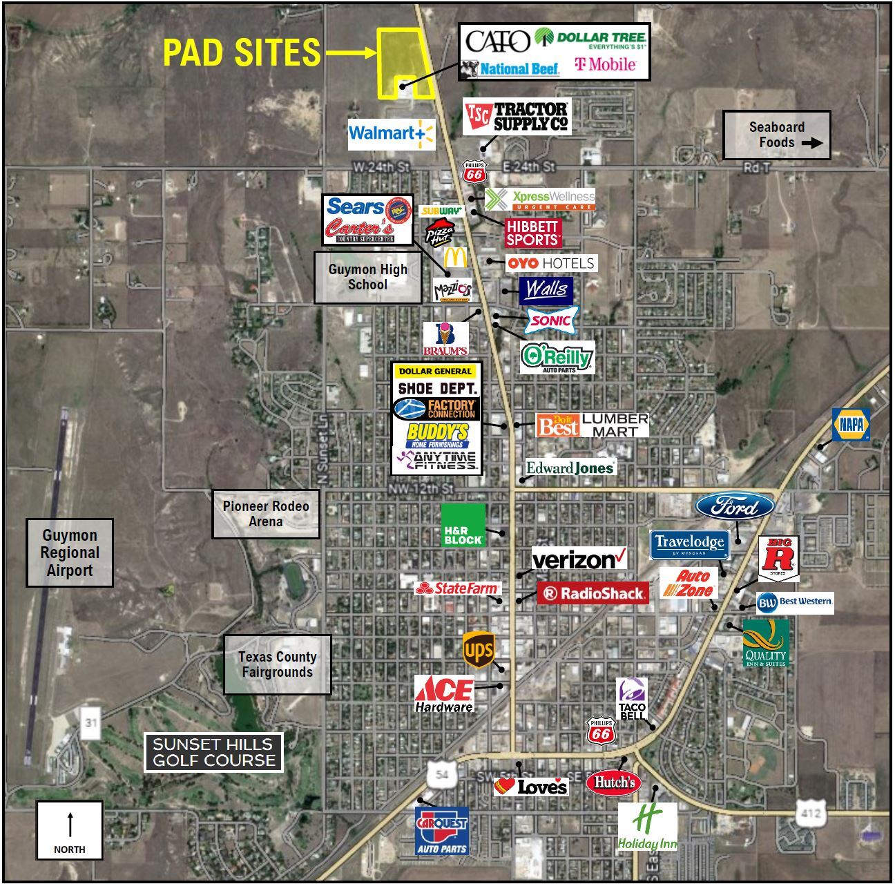 2602-2606 N Hwy, Guymon, OK à vendre Aérien– Image 1 sur 8