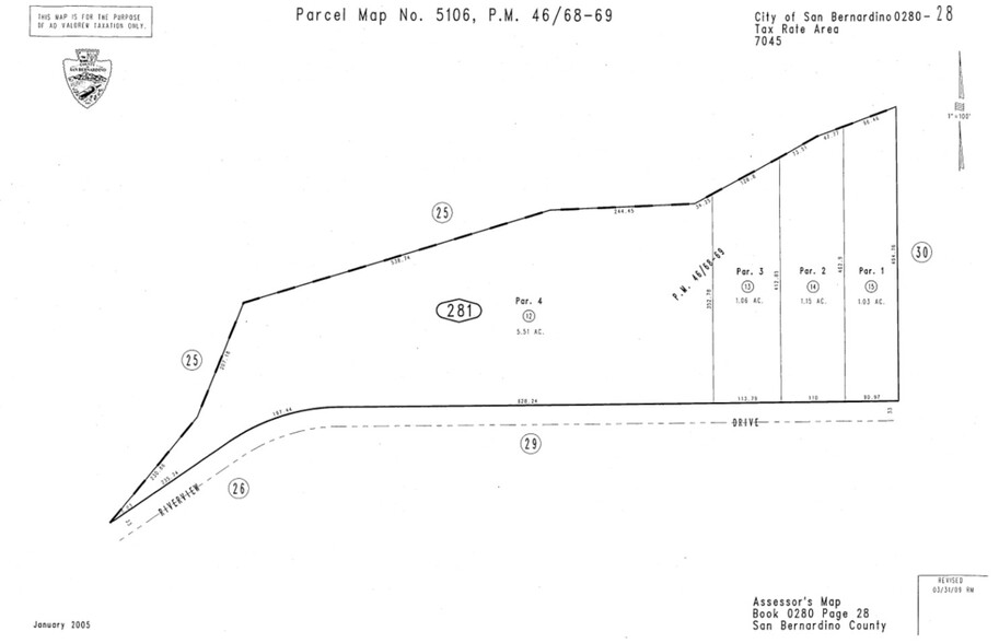 1880 Riverview Dr, San Bernardino, CA à louer - Plan cadastral – Image 2 sur 2