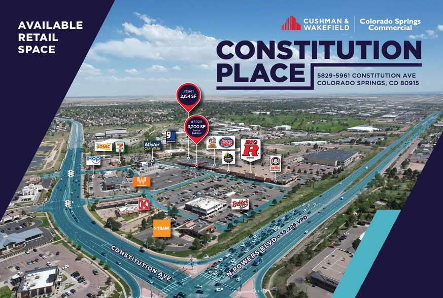 5829-5961 Constitution Ave, Colorado Springs, CO à louer - Photo de l’immeuble – Image 1 sur 5