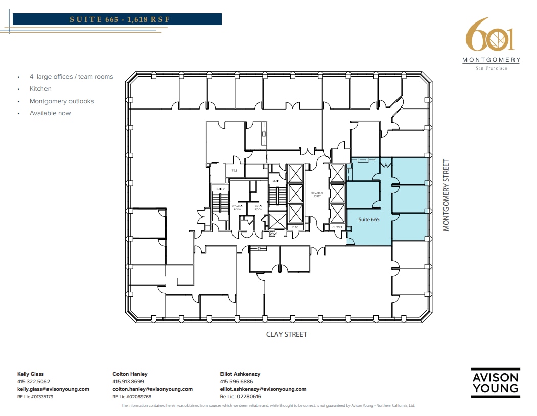 601 Montgomery St, San Francisco, CA à louer Plan d’étage– Image 1 sur 1