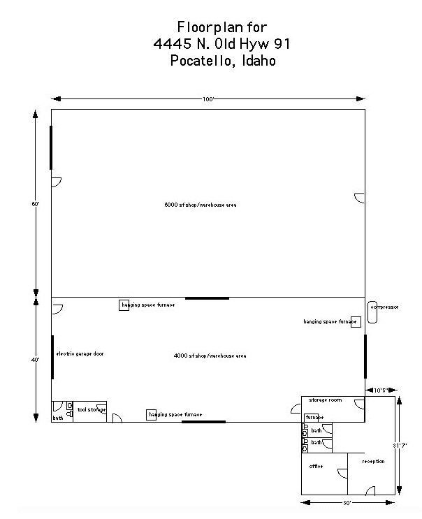 5547 S 5th Ave, Pocatello, ID à louer Plan d’étage– Image 1 sur 1