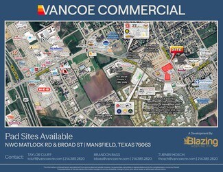 Plus de détails pour NWC of Matlock Rd & Broad St, Mansfield, TX - Terrain à vendre