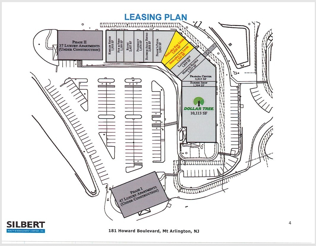 181 Howard Blvd, Mount Arlington, NJ à louer Plan de site– Image 1 sur 2