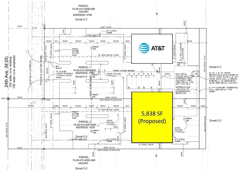 4744 24th Ave, Fort Gratiot Township, MI à louer - Plan de site – Image 2 sur 2