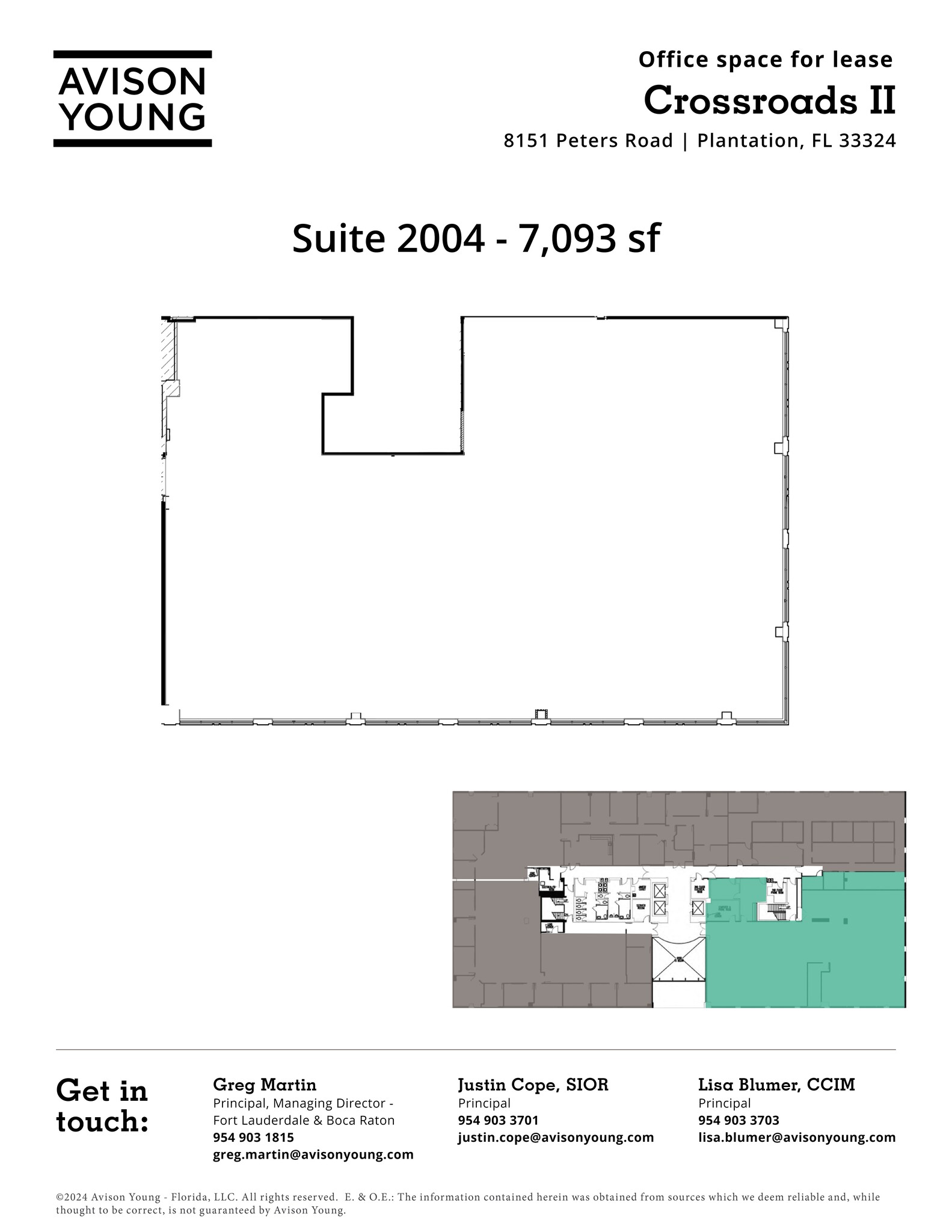 8151 Peters Rd, Plantation, FL à louer Plan de site– Image 1 sur 2