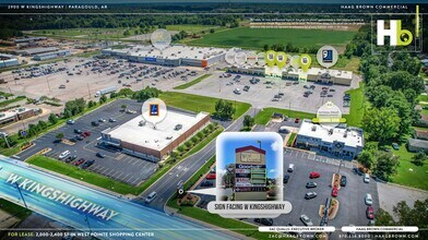 2708-2900 W Kings Hwy, Paragould, AR - VUE AÉRIENNE  vue de carte - Image1
