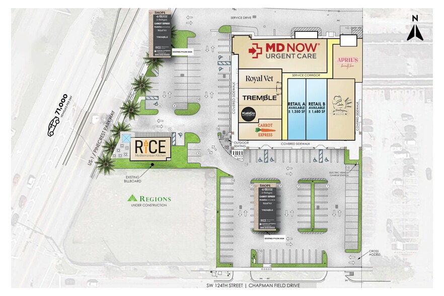 12303-12311 S Dixie Hwy, Pinecrest, FL à louer - Plan de site – Image 3 sur 7
