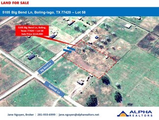 Plus de détails pour 5105 Big Bend Ln, Boling, TX - Terrain à vendre