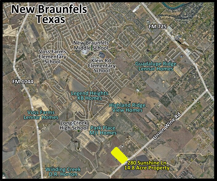 280 Sunshine Ln, New Braunfels, TX à vendre - Aérien – Image 2 sur 8