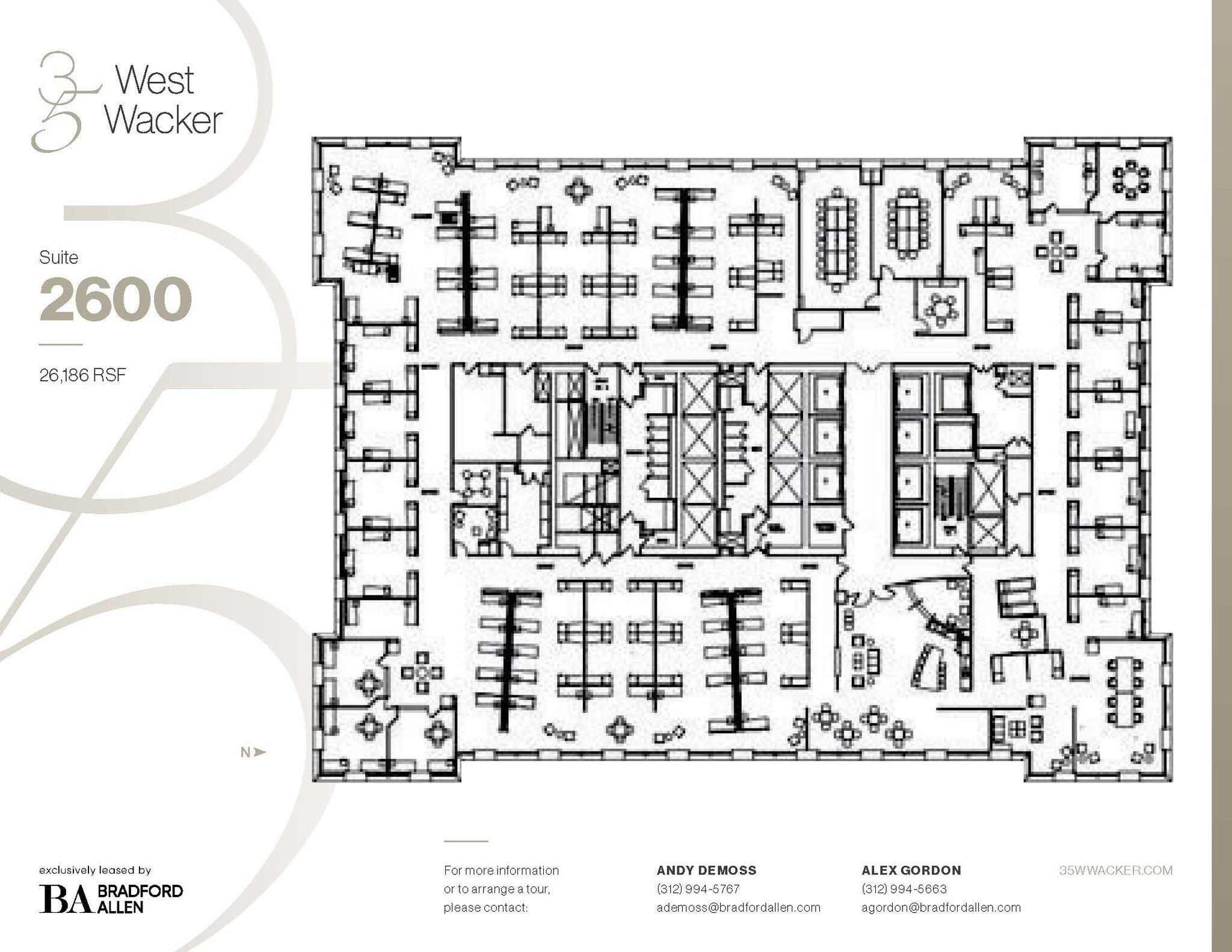 35 W Wacker Dr, Chicago, IL à louer Plan d’étage– Image 1 sur 6