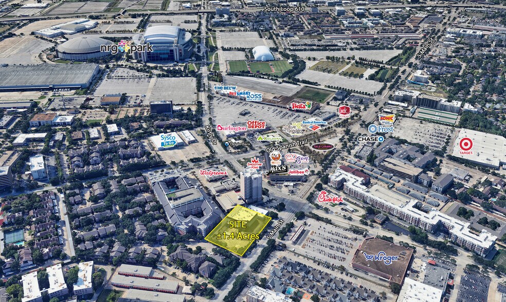 7807 Main St, Houston, TX à louer - Aérien – Image 2 sur 8