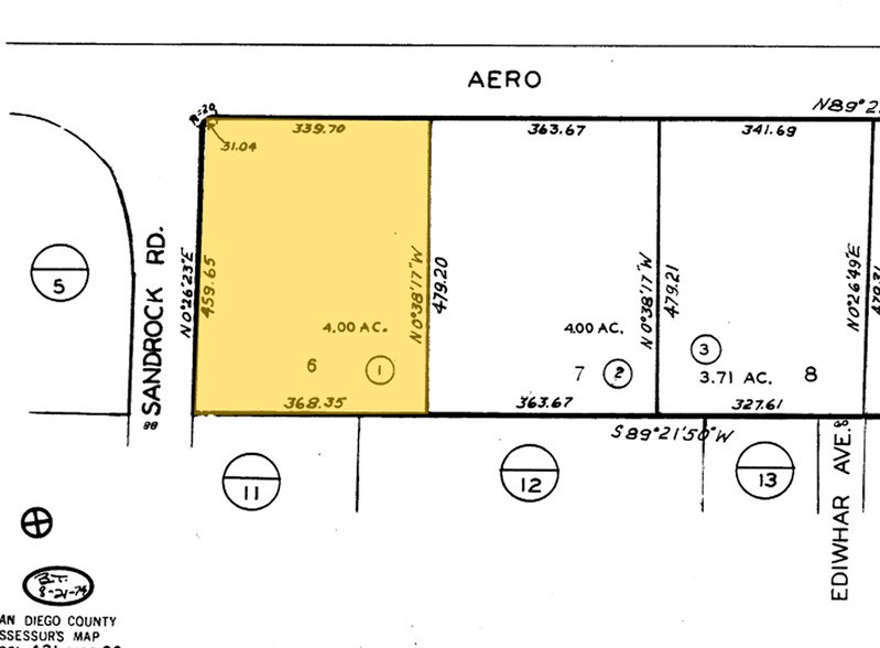 8775 Aero Dr, San Diego, CA à louer - Plan cadastral – Image 2 sur 4