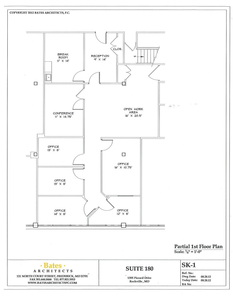1395 Piccard Dr, Rockville, MD à louer Plan d’étage– Image 1 sur 1
