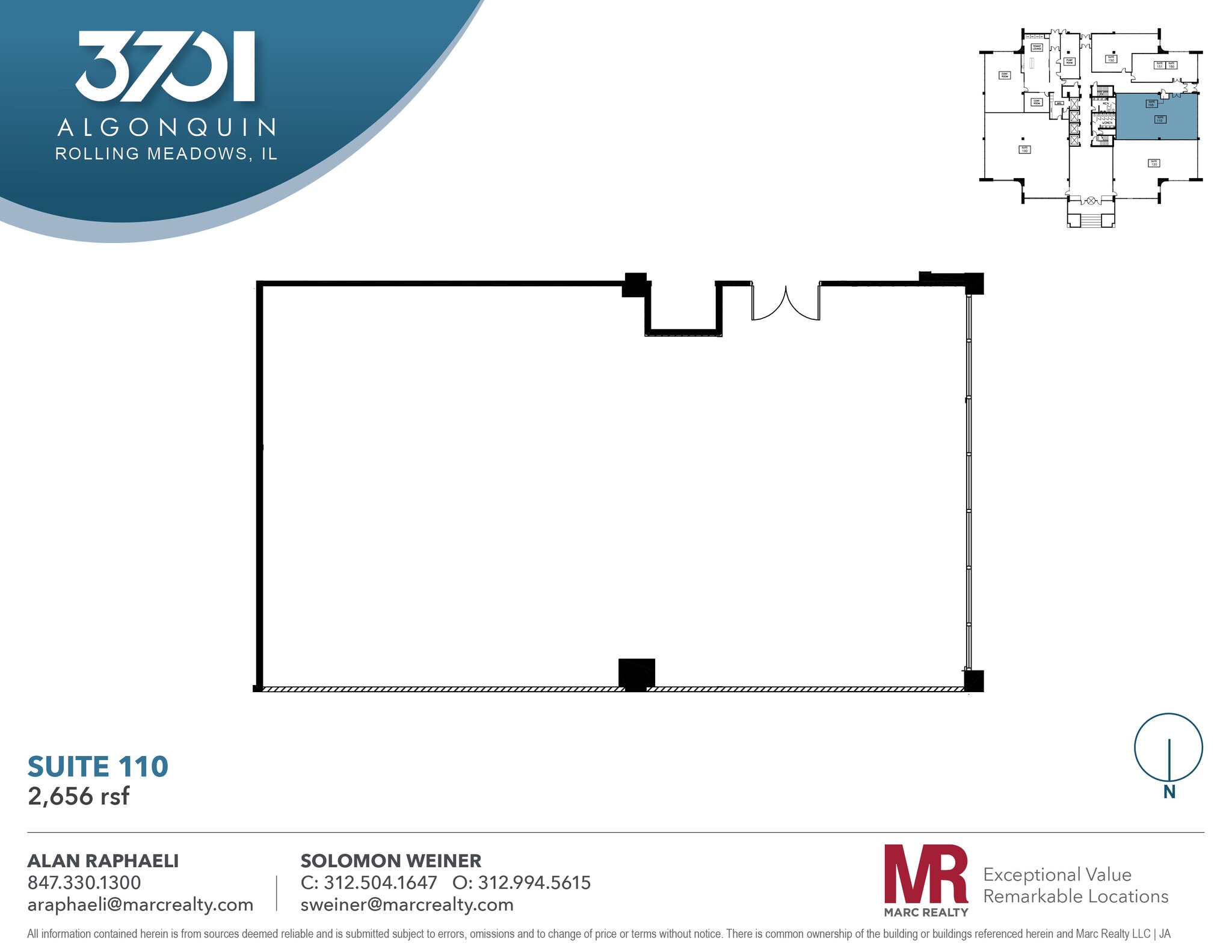 3701 Algonquin Rd, Rolling Meadows, IL à louer Plan d’étage– Image 1 sur 1