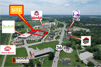 3021-3055 W US Highway 36, Pendleton, IN - VUE AÉRIENNE  vue de carte
