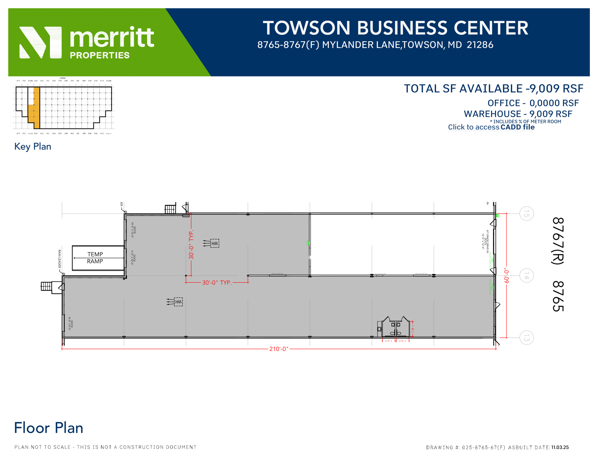 8701-8739 Mylander Ln, Towson, MD à louer Plan d’étage– Image 1 sur 1