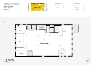 30 W 24th St, New York, NY à louer Plan d’étage– Image 1 sur 6